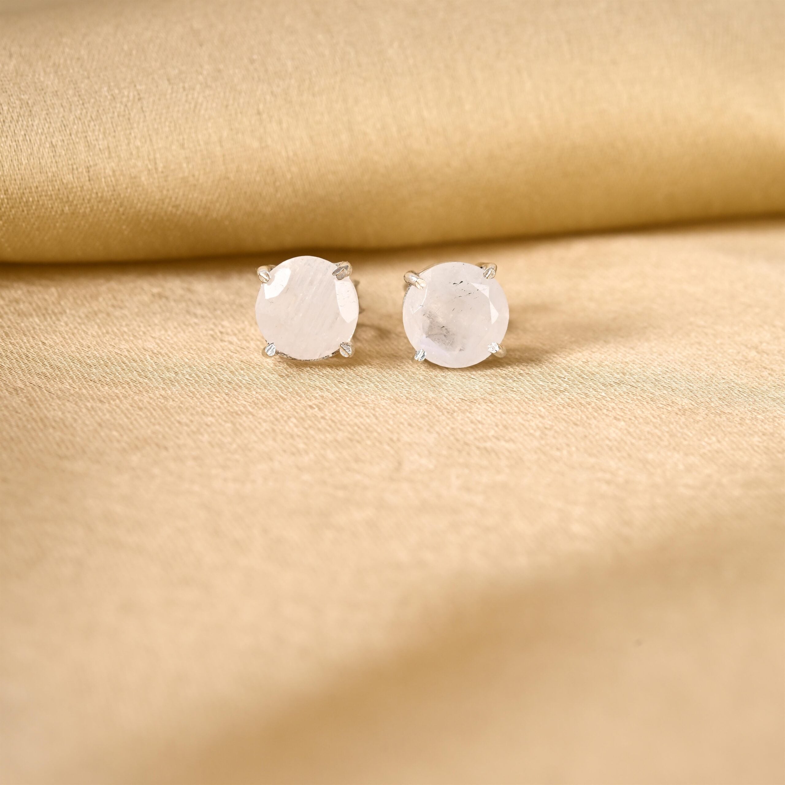 Moonstone Stud Earrings
